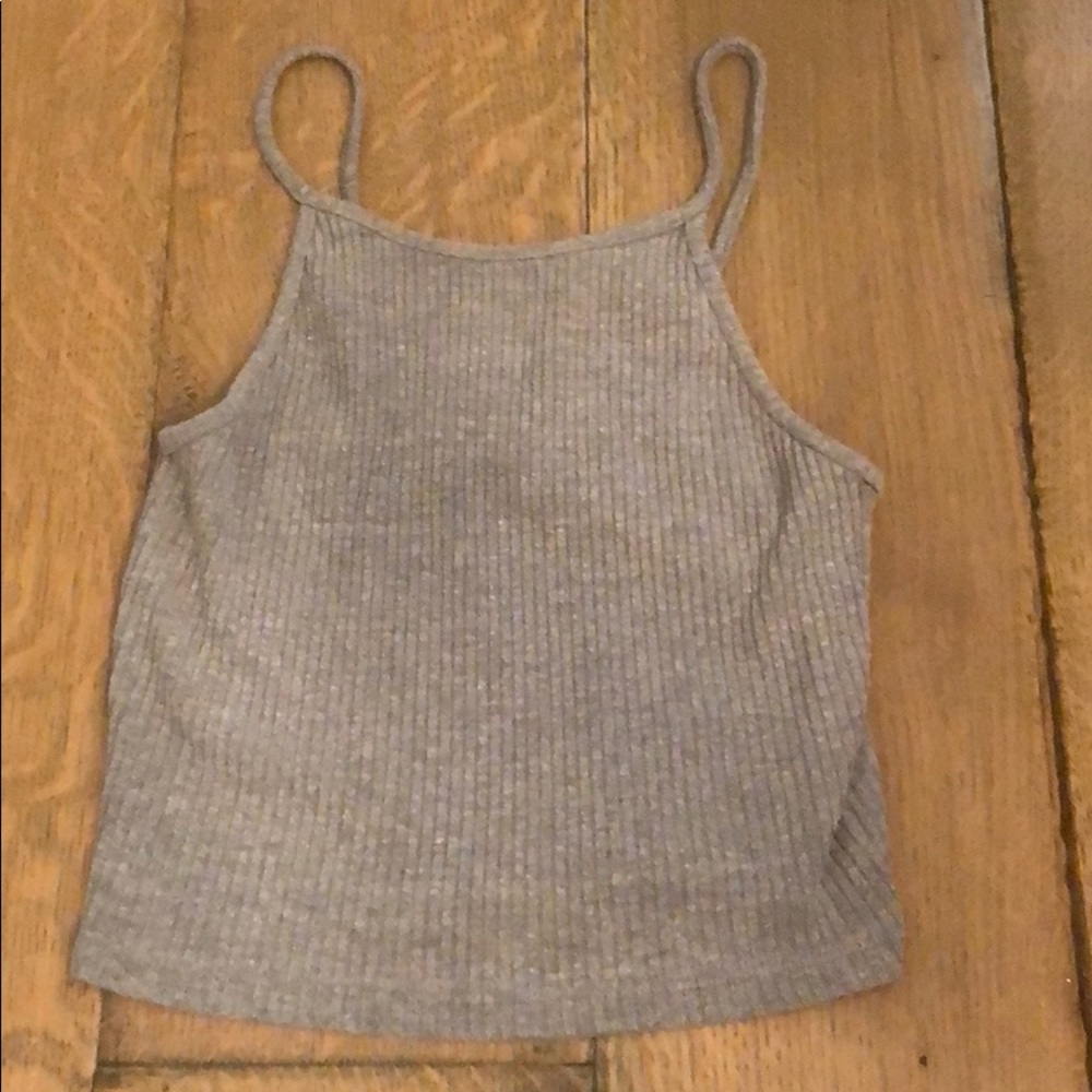 Brandy Melville Cropped Gray Tank Top